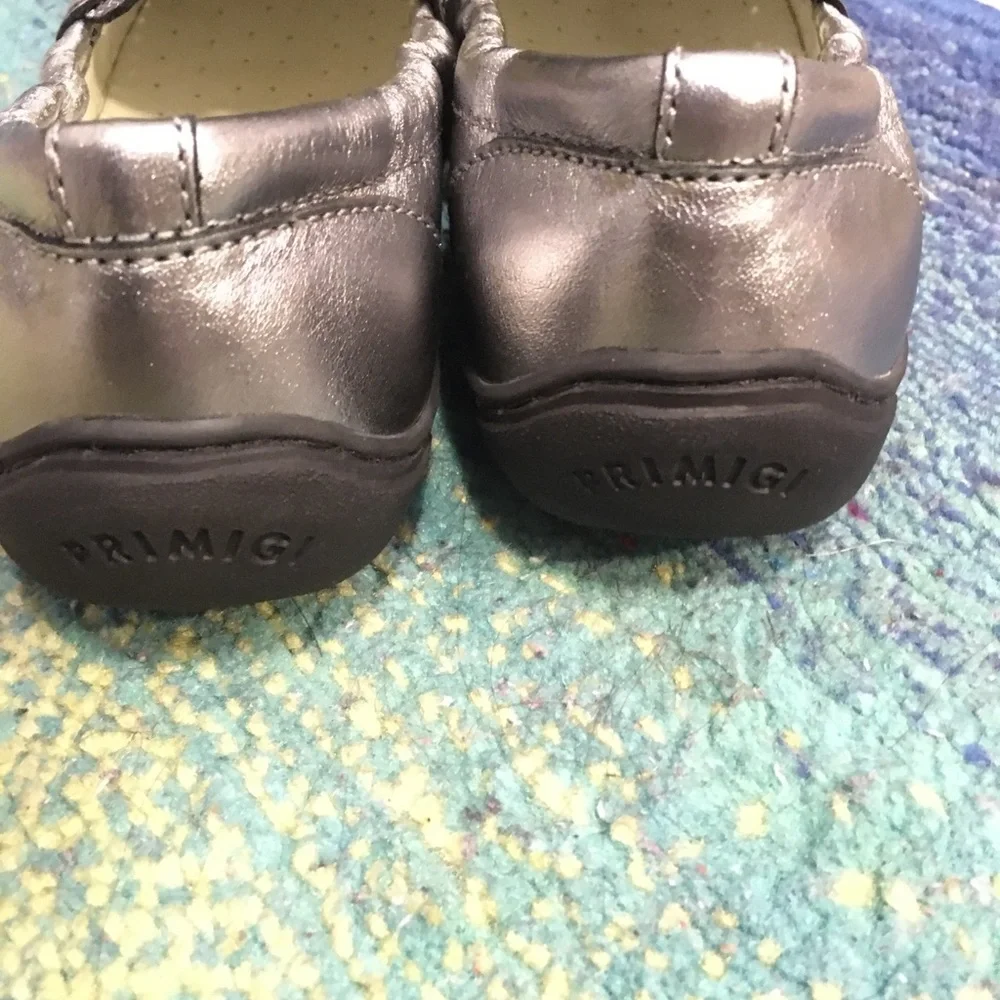 Brand New! Silver Penny Loafers - EU size 37 (Ladies 7, Girls 5) Rubber Soles